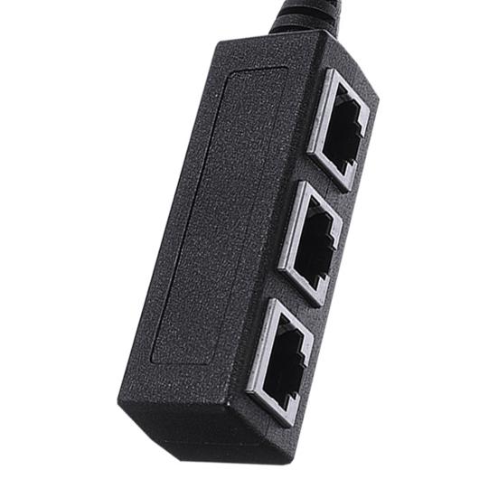 Сплиттер Ethernet Cat8 Скорость 2000 МГц RJ45 40 Гбит/с Высокий 1 штекер на 3 гнезда