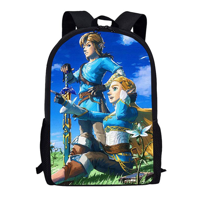Рюкзак Legend Of Zelda Breath Of The Wild Игровой Школьный Рюкзак для Студентов 3D Печатный Мультяшный Рюкзак