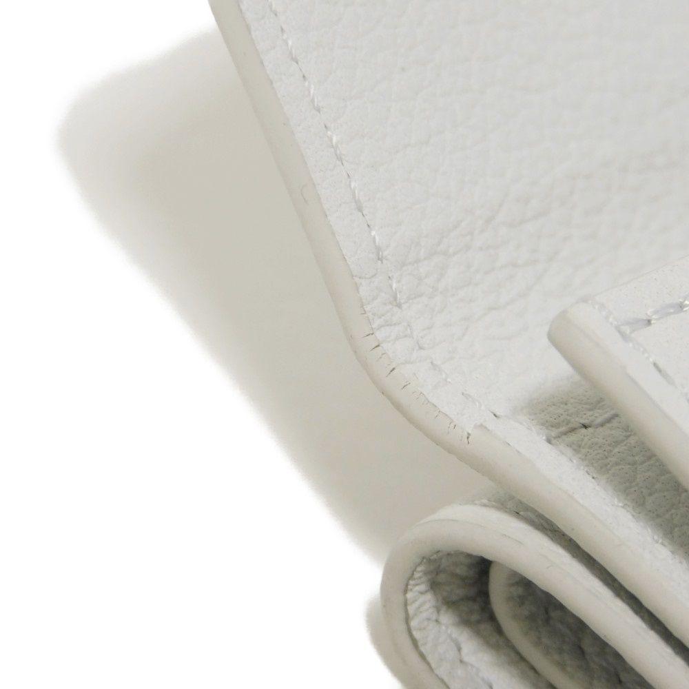 Б/у 12564 Замок Портфейль Мини M68482 7942 Япония Лимитированная Серия Телячья кожа Белый Картхолдер Кошелек для монет Логотип LV Снег