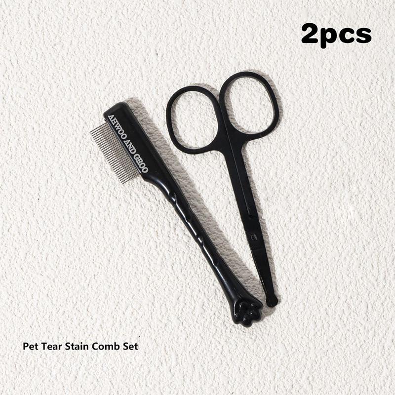 1/2 шт. Портативная расческа для глаз домашних животных, щетка для удаления слезных пятен, расческа для ухода за маленькими кошками и щенками, ножницы, инструменты, аксессуары для чистки домашних животных