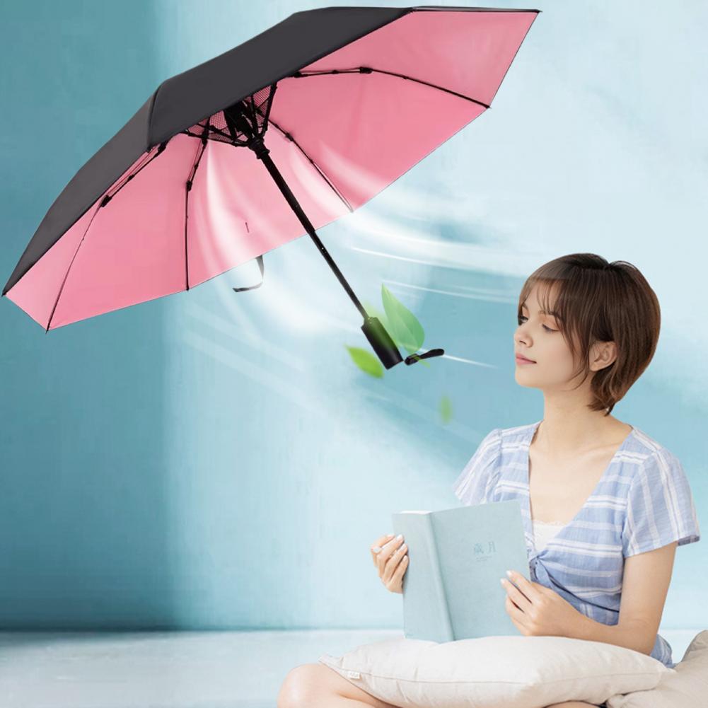 Portable Fan Umbrella Portable Uv Blocking Fan Umbrella Rechargeable Cooling Umbrella for Fishing Golfing Travel Travel Fan