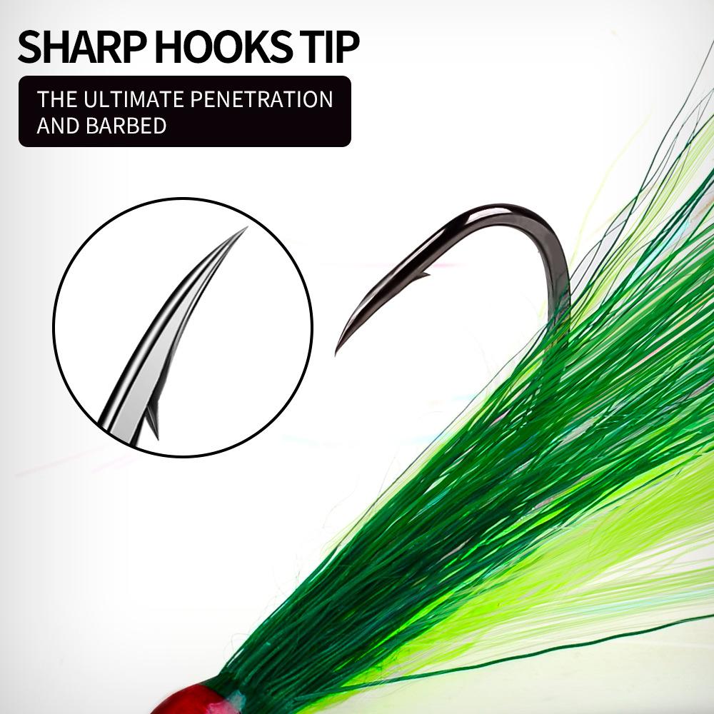 Биомиметический крючок для приманки, якорный крючок, крючок с перьями, привязка для волос, одинарный крючок, колючий рыболовный крючок, рыболовные снасти, аксессуары для рыбалки на открытом воздухе