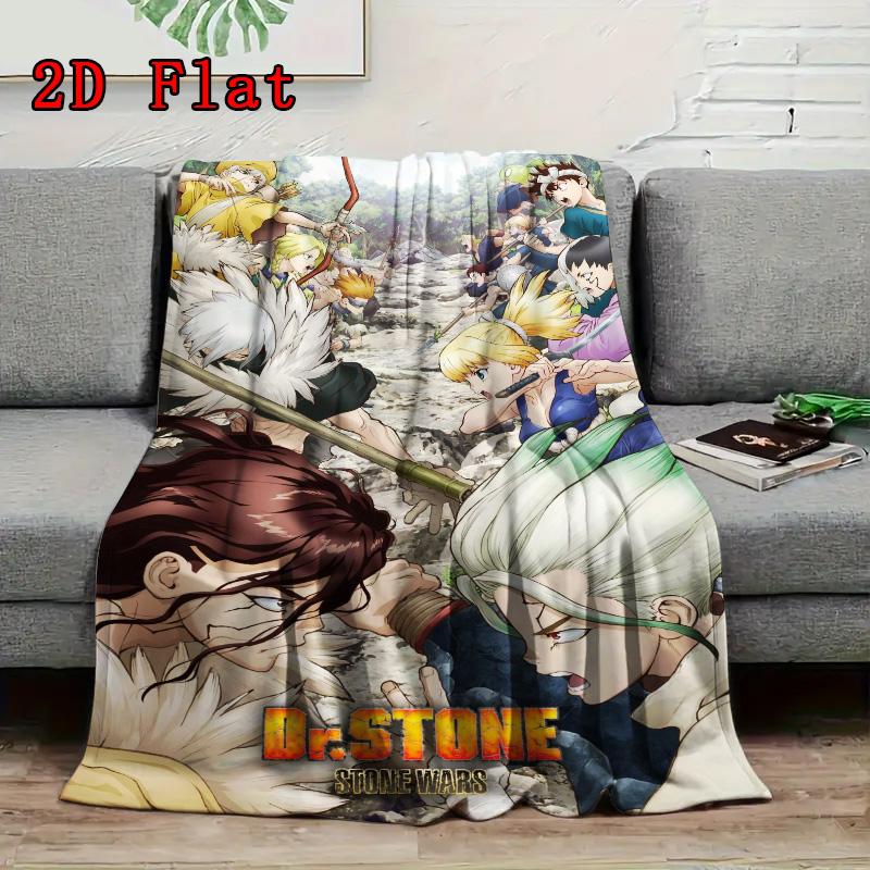 Dr. Stone 2D Flat Pattern Flannel Blanket High quality All Seasons Warmth and Comfort Perfect for Christmas Gifts.SMT0917232