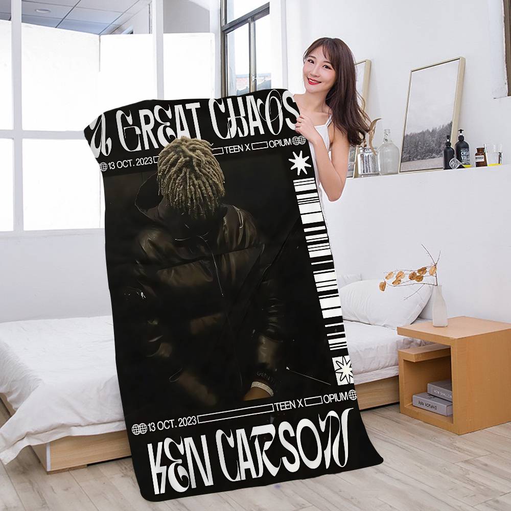 Pop Singer Ken Carson A Great Chaos Microfiber Beach Towel Absorbent Quick dry Soft Yoga Swimming Resort Mountain Climbing Towel