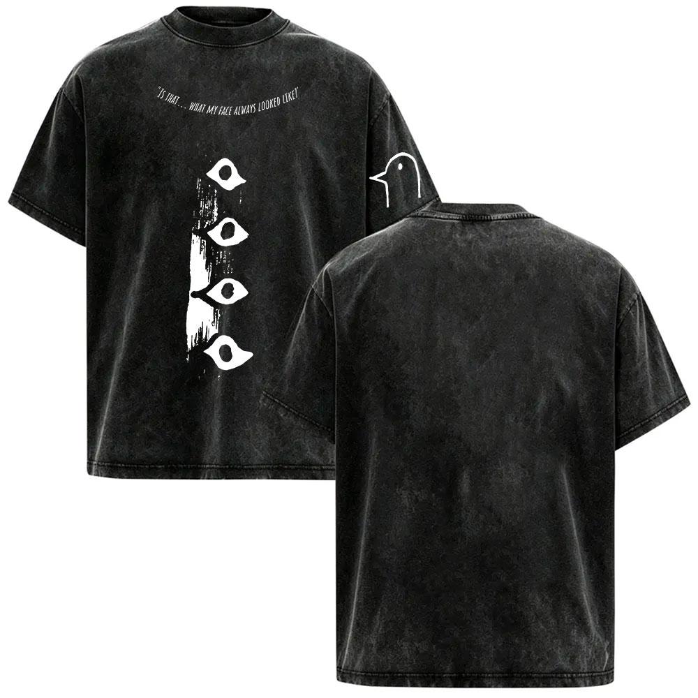 Anime Goodnight Punpun Oyasumi Vintage Washed T Shirts Harajuku Manga Aiko Tanaka Graphic Tshirt Tops Men Women Oversized Tees