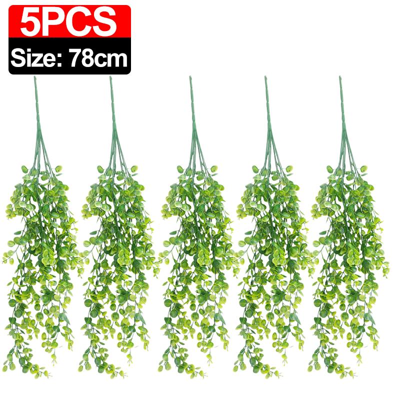5/1 шт искусственные цветочные лозы имитируют зеленые растения настенные украшения наружное украшение сада свадебный декор своими руками эвкалиптовые растения