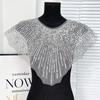 Shining Sequins Lace Collar Beaded Applique Neckline Patch Sew On Lace Neckline Women Clothes