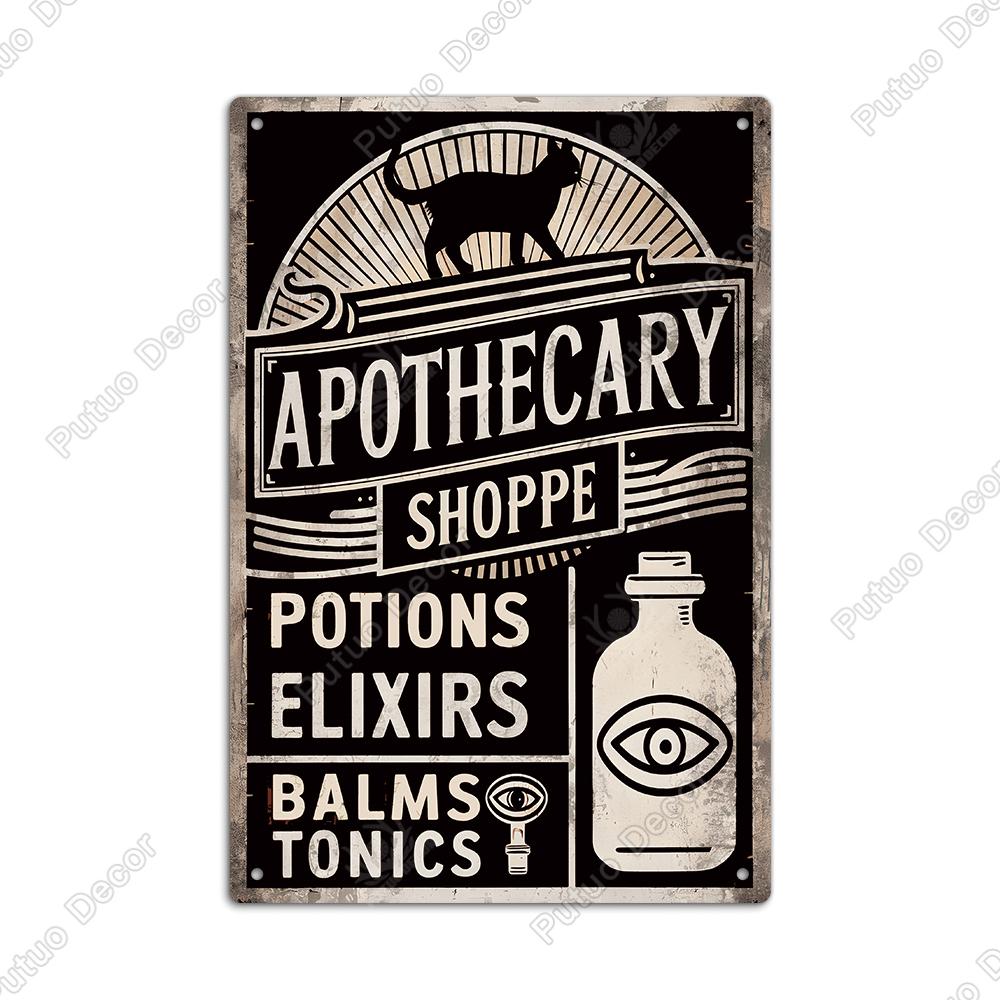 Decor 1pc Vintage Sign Funny Metal Sign, Suitable for Family, Theme Library Restaurant Decoration, Holidays, Halloween