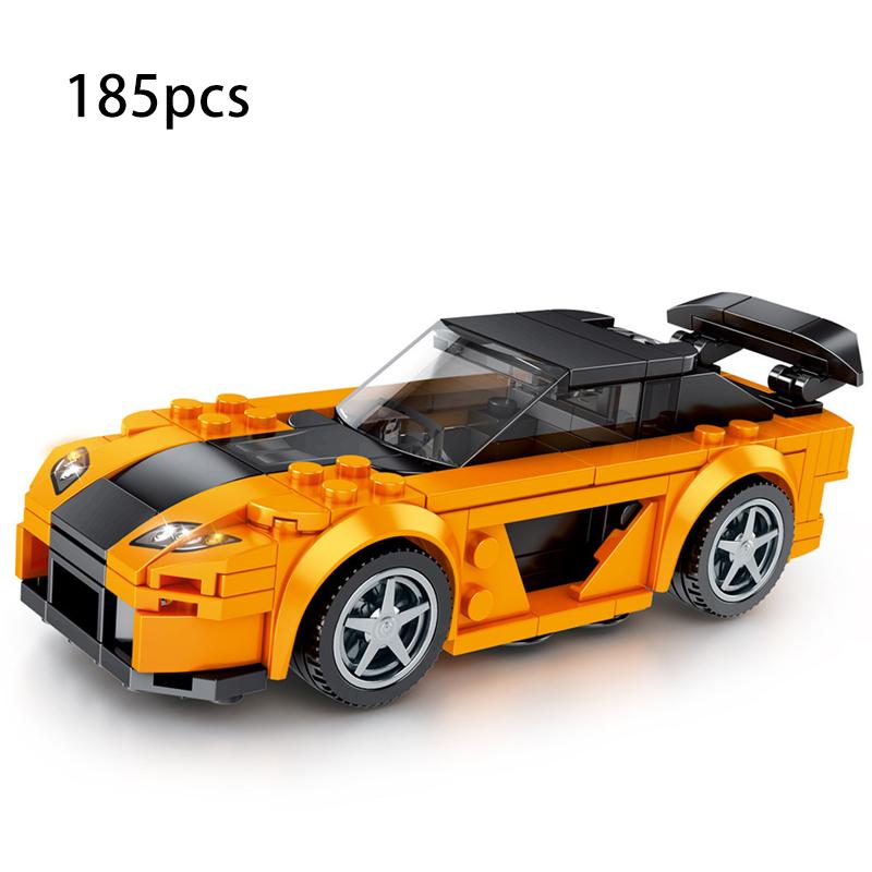 Speed City Гоночный автомобиль Спортивная модель Строительные блоки Кирпичики Классическое Ралли Спорт Супер Гонщики Большие Машины Рождественский подарок Игрушки