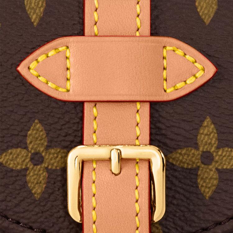 Louis Vuitton Мини Женская Сумка-седло из каниваса с монограммой и съемным плечевым ремнем Коричневая M46643