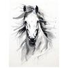 Subtle Elegance of the Horse Subtle Elegance of the Horse, 30X40 Cm, White Wooden Frame, 230 Gsm Matte Paper