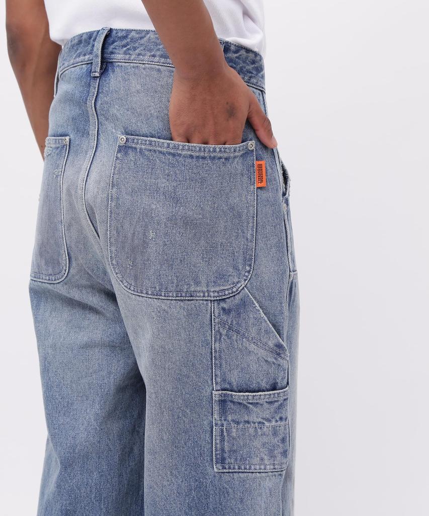 AVIREX УНИВЕРСАЛЬНЫЙ ДЖИНСОВЫЙ КОМБИНЕЗОН С ДВОЙНЫМИ КОЛЕНЯМИ Размер Выстиранный и БРЮКИ, Мужской, M, 369, Потертый, 783-5111201