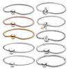 New Fashion Bangle Fit Original Fashion Argent 925 Femme DIY Charms Beadeds Handmade Custom Beads Femme Bracelets Jewelry Women