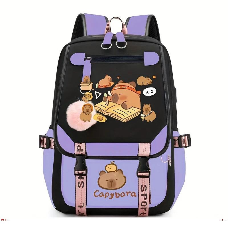 Printed personalized trend backpack large capacity primary and secondary school student schoolbag