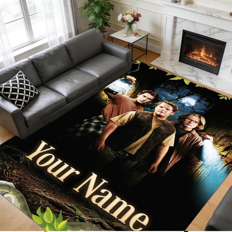 Crystal Velvet Rug Custom Name Text, Soft Non Slip Floor Mat Home DecorDie drei Fragezeichen