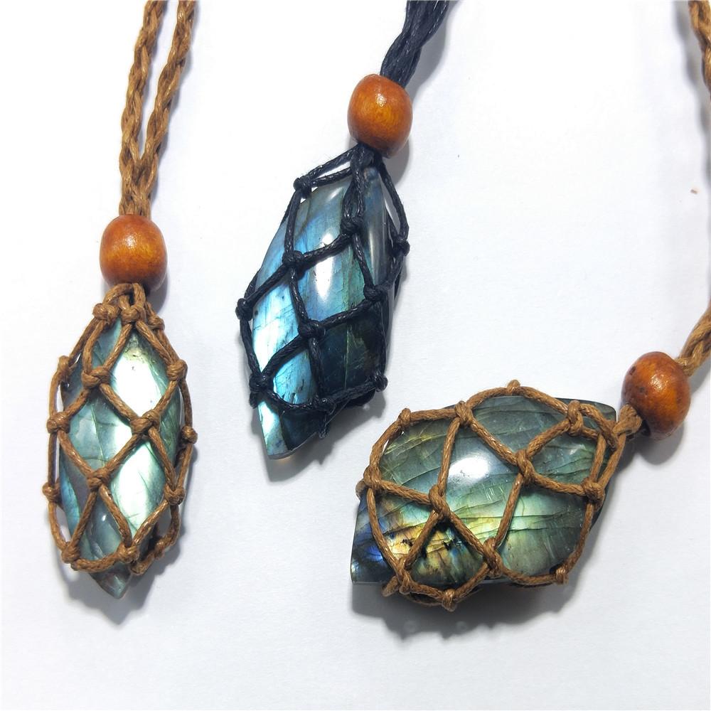 Хрустальный держатель черного цвета для камней, полый держатель для камня, сменный кожаный держатель для шнура, сделай сам