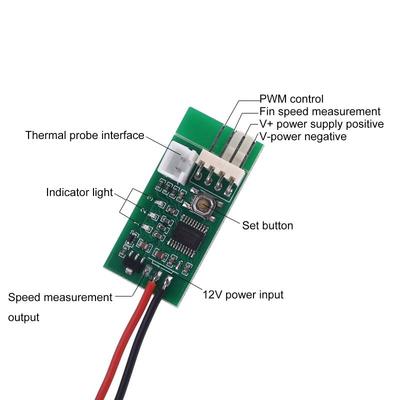 4-проводной 12V Компьютер для контроллера скорости вентилятора корпуса Модуль контроля температуры корпуса ПК Высокомощный PWM регулятор скорости