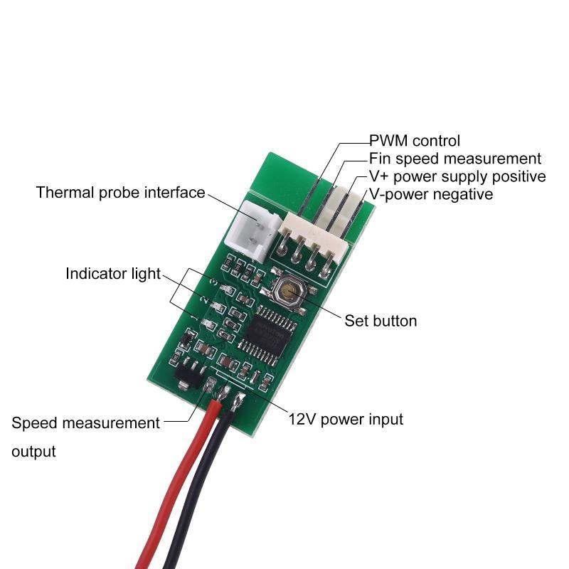 4-проводной 12V Компьютер для контроллера скорости вентилятора корпуса Модуль контроля температуры корпуса ПК Высокомощный PWM регулятор скорости