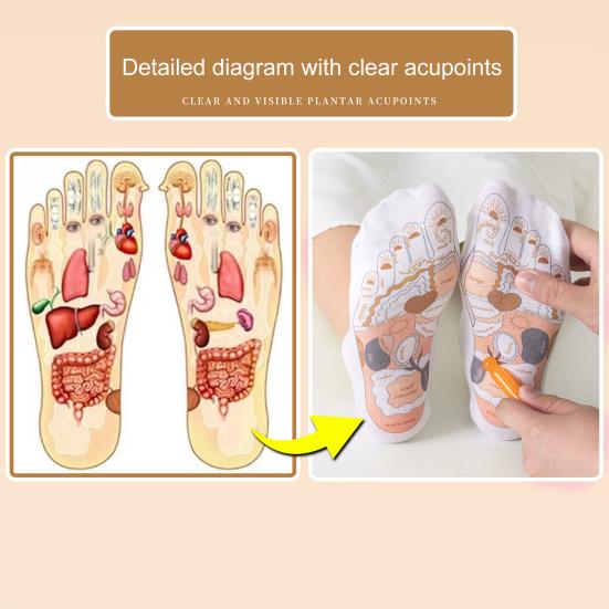 Рефлексологические носки с ручкой для акупрессуры, облегчение боли в ногах, рефлексологические носки для ног, точечный массажный инструмент для мужчин и женщин