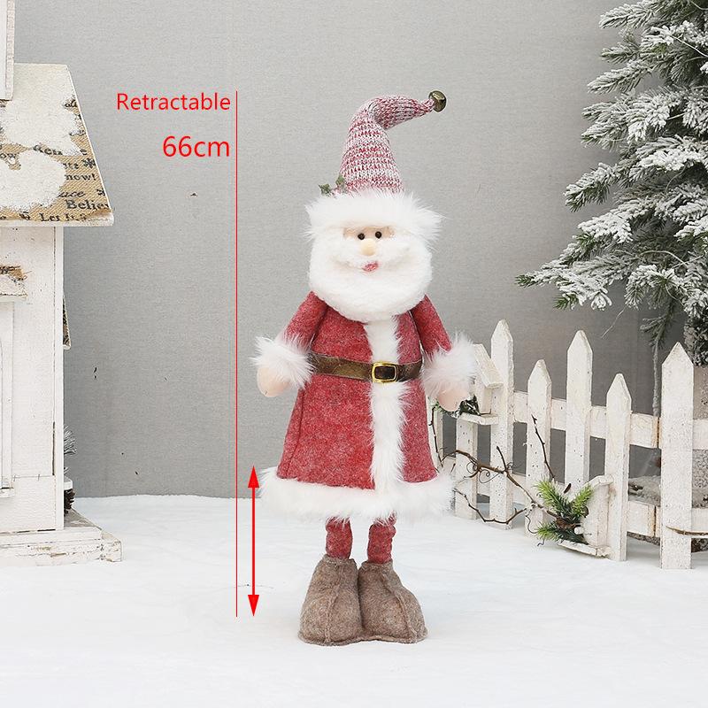 Рождественская тканевая выдвижная кукла Дед Мороз снеговик кукла праздничный подарок рождественское украшение орнаменты принадлежности