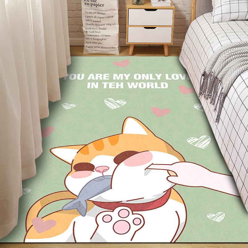 Милый ковер с рисунком для девочек, ковер для гостиной, спальни, розовый ковер, нескользящий коврик для гостиной, спальни