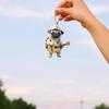 Guitar Dog Acrylic Hanging Decoration Home Indoor Christmas Tree Car Rearview Mirror 2D Flat Pug