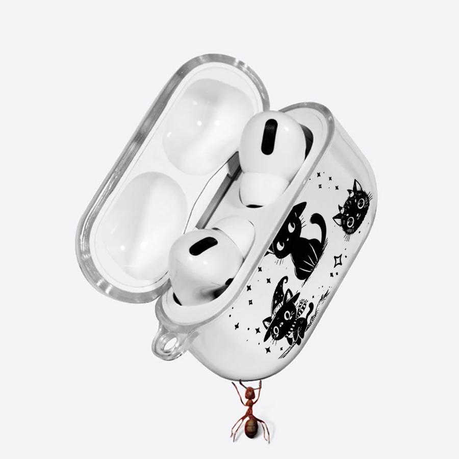 Прозрачные Чехлы для Наушников Чехол Для Airpods Pro 4 3 1 Pro2 2 Pro3 Милый Кот Прекрасный