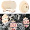 Household Hanging Ornaments Wooden Graffiti Wood Slice Wood Chips Easter Decorations Easter Eggs