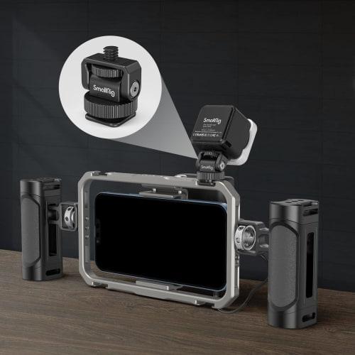 SmallRig Mini Tilt Mount, General Purpose, with Cold Shoe Adapter, 38° Pitch Adjustable, /4"-20 Screw, Camera Camera Cage, Smartphone Cage 2791B/412