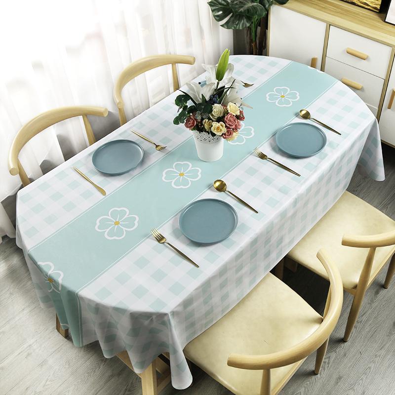 Овальная скатерть водонепроницаемая маслостойкая ПВХ крышка стола чехол декоративный обеденный стол кофейня свадебный декор красивая крышка стола