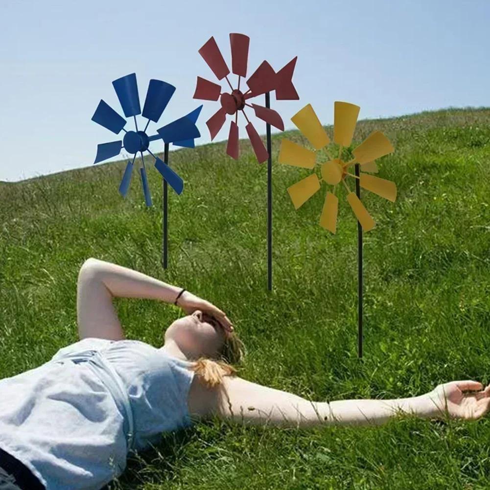 Wind Spinners Pinwheel 23.5cm*18cm*66cm Construction Funny Windmill 1 Pcs Garden Decoration Outdoors High-Quality