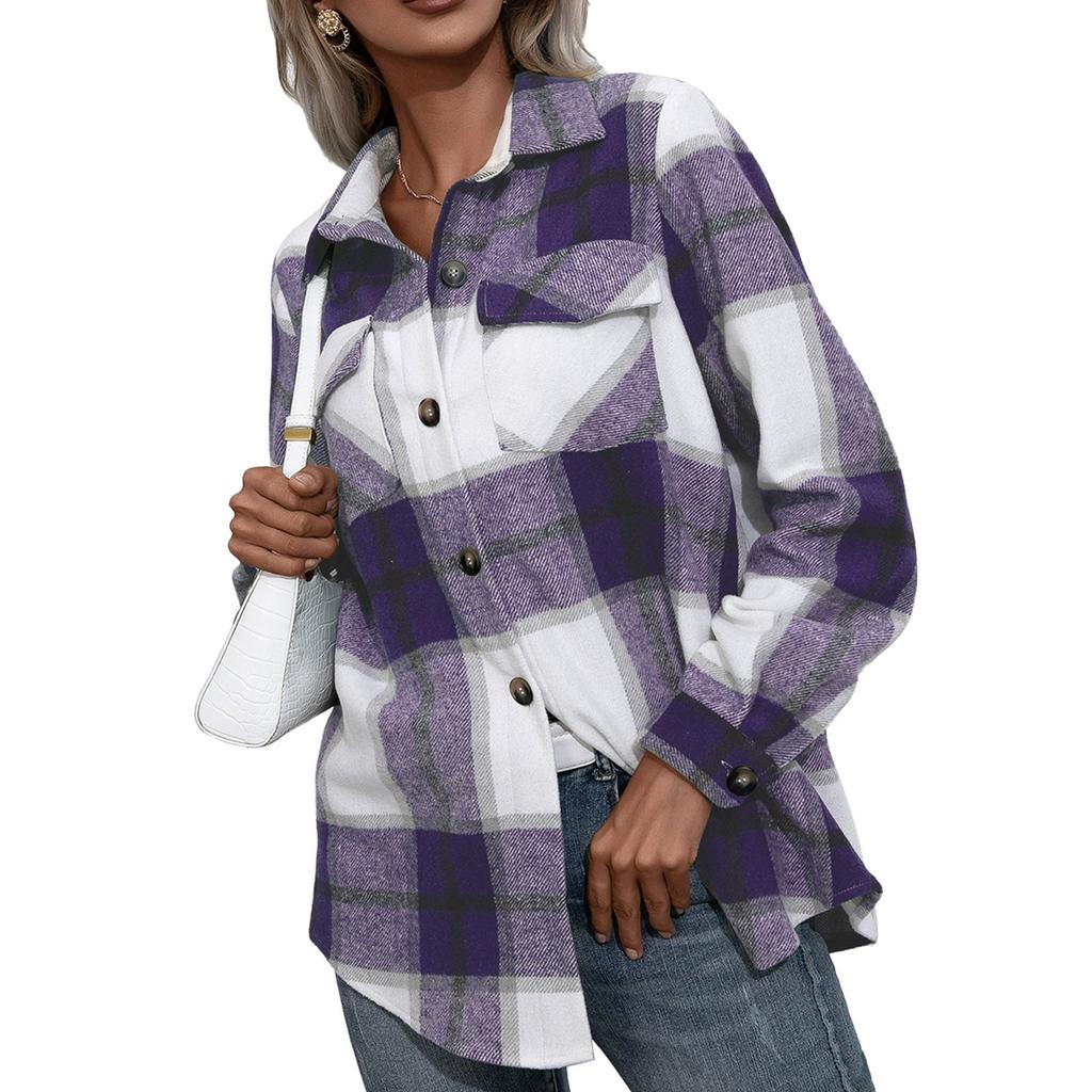 Женские фланелевые рубашки в клетку с длинными рукавами, топы на пуговицах стандартной посадки, осенняя уличная одежда