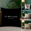 J-Jo M-Malone L-LOGO Pillow Case Plush Fabric Soft Double Sided Print Sofa Cushion Cover Throw Pillow Covers