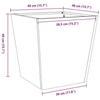 VidaXL Planters 2 Pcs 40x40x40 Cm Galvanized Steel, Outdoor Planter, Flower Box, Garden Box 851063