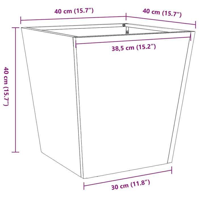 VidaXL Planters 2 Pcs 40x40x40 Cm Galvanized Steel, Outdoor Planter, Flower Box, Garden Box 851063