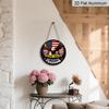 2D Flat 1pc Aluminum Independence Day-Themed Soaring Eagle Wall Decor 7.87 inches x 7.87 inches Patriotic Decor Suitable for hanging on front doors