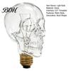 Spooky Haunted House Accessories Glass Skull Light Bulb, Halloween E27 Personalized Niche Gifts for Men Threaded Retro Decorative Bulb Gothic