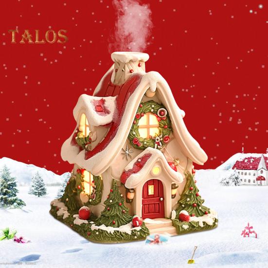 Christmas Snow House Incense Burner Winter House Incense Cone Holder Xmas Party Desktop Decoration Ornament Holiday Gift