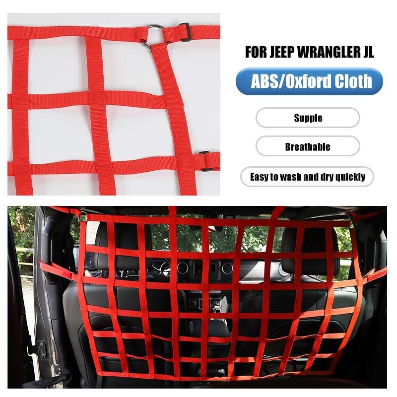 Изолирующая сетка на заднее сиденье, чехол-органайзер для багажника для Jeep Wrangler JK JL JT 2007-2023, автомобильные аксессуары 