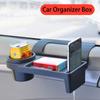 1 шт. Автомобильный органайзер, многофункциональный ящик с подстаканником, держателем для напитков, боковой дверью, окном, слотом для телефона, подвесная стойка для хранения вещей для автомобиля