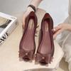2024 New Versatile Fashion Casual Jelly Shoes with Anti Slip Soft Sole Fish Mouth Baotou Sandals for Women