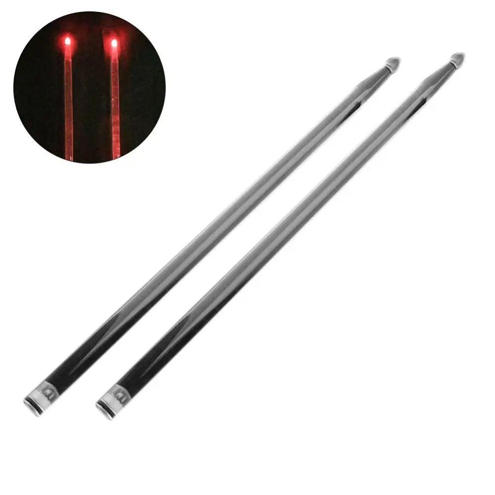 2Pcs Acrylic Light Up Drum Sticks Colorful Fluorescent Drumsticks Drummer Gifts