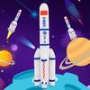 Adorable Cartoon Rocket Plush Pillow Pp Cotton Filled Soft Long March Rocket Toy For Children
