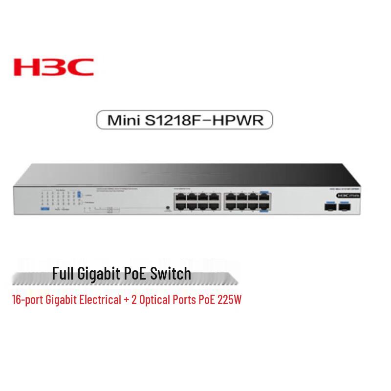 H3C Mini S1218F-HPWR 18-Port Gigabit PoE Managed Switch