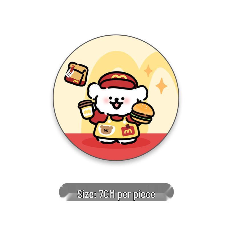 Car Cup Coaster: Universal Anti-slip Door Slot Mat - Cute Cartoon Interior Decor