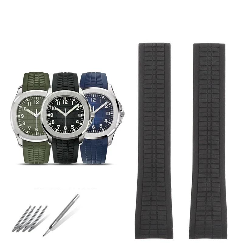 Силиконовый ремешок для часов PP Patek Philippe Grenade AQUANAUT Серии 5167A/5168G Аксессуары для ремешка 21 мм