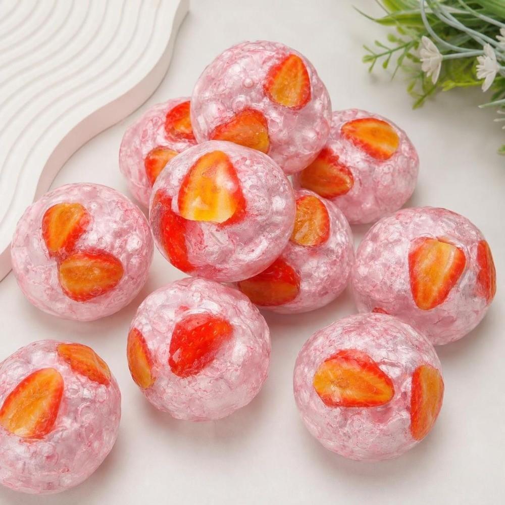 Crunchy Strawberry Squeeze Ball Sound Effects Strawberry Pinch for Kids Adults
