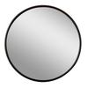 Sleek Traditional Round Wall Mirror Home Office Entryway Living Room Decorative Accent Illusion of Space Easy Maintenance