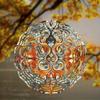 Metal Wind Spinner Garden Decor Vibrant Ethnic Design Circular Transparent Wind Chime for Patio Backyard Holiday Gift Thanksgiving Christmas