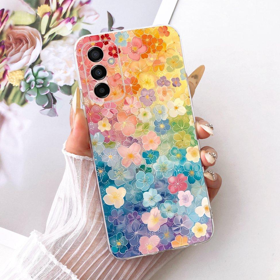 For Samsung M23 5G Case Transparent Cute Cat Fashion Butterfly Funny Painted Casing For Samsung Galaxy M23 5G SM-M236B SM-M236L